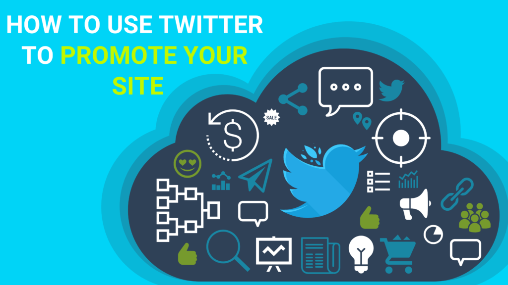 Twitter Traffic Banner with with cloud full of social media icons